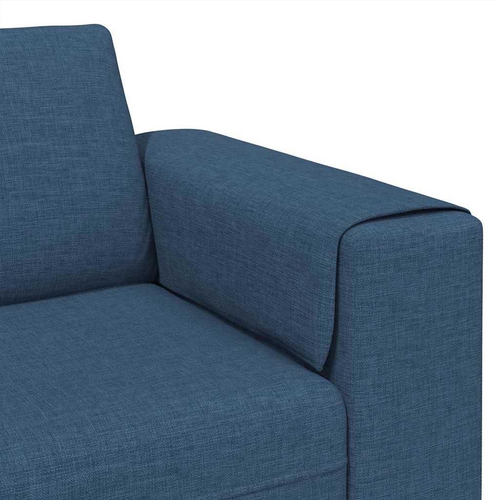 Sofa Set Blue Fabric